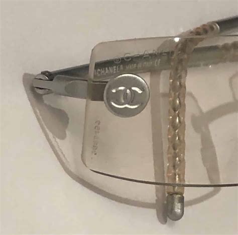 chanel rimless sunglasses cc logo|chanel sunglasses with clear sides.